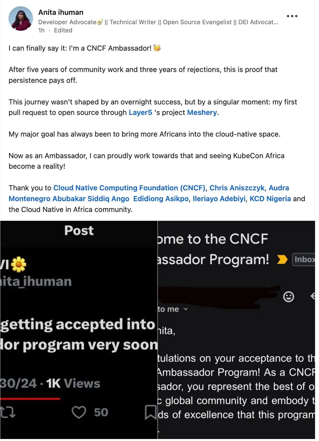 Image accompanying the LinkedIn post: Scaling Cloud Native Impact Through African Ambassadors
